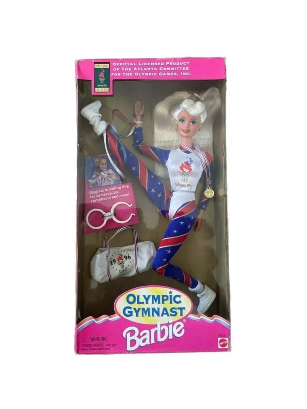 Mattel 1996 Atlanta Olympic Gymnast Barbie Doll #15123, 11.5-inch
